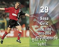Sasa Ciric – Rückennummer 29, 92 Clubspiele